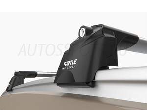 Багажные поперечины TURTLE AIR 2 на интегриров.рейлинги FIAT 500X SUV 5дв 2015-2017  серебристые