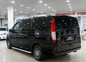 Рейлинги GOLD продольные для MERCEDES BENZ W639/W447 (2003-2021) средняя база (L2), серебристые метал.опор.стойки