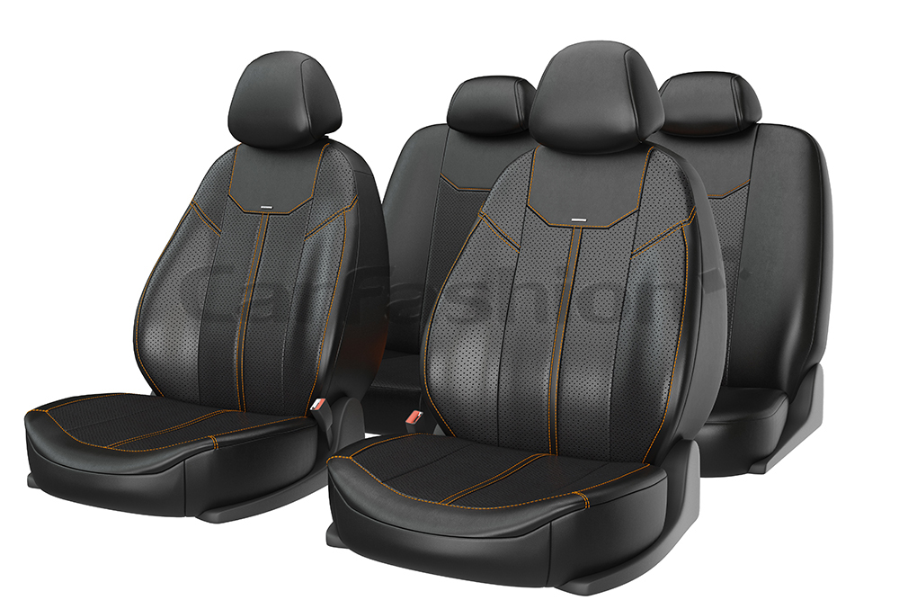 Чехлы «MUSTANG» черный/черный/св. коричневый 10030 Чехлы «MUSTANG» черный/черный/св. коричневый 10030