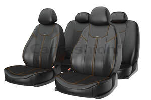 Чехлы  «MUSTANG» черный/черный/св. коричневый 10030