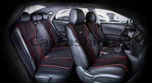 Комплект Накидок «ELEMENT PLUS» черный/черный/красный/красный 22494