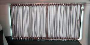 Шторки на салазках  в салон MERCEDES SPRINTER 313 (2008-2018) бордовые"ERKUL"