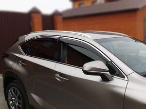 Дефлекторы окон накл. HONDA CR-V V (2017-) «ALVI-STYLE» нерж.молдинг (темно-дымчатые)