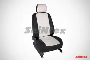 Чехлы Seintex из экокожи для сидений Mazda 6 III Sedan (2018-н.в.)(rest.) черно-белые