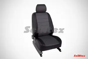Чехлы Seintex из экокожи для сидений TOYOTA LC 150 (2017-н.в.)(2 рест.) 5 мест черно-серые