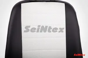 Чехлы Seintex из экокожи для сидений TOYOTA LC 150 (2017-н.в.) (2 рест.) 5 мест черно-белые