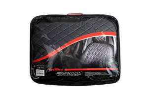 Чехлы Seintex Ромб из экокожи для сидений Mazda 3 sd/hb 2004-2013 черно-серые Чехлы Seintex Ромб из экокожи для сидений Mazda 3 sd/hb 2004-2013 черно-серые
