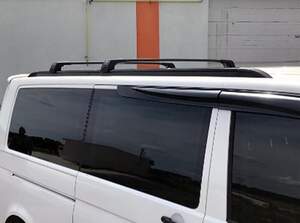 Интегриров. рейлинги FLUSH (Флаш) продольные VW T5 (2003-2015) длинная база, черные ERKUL