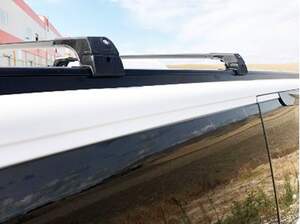 Интегриров. рейлинги FLUSH (Флаш) продольные VW T6 (2015-н.в.) длинная база, черные ERKUL