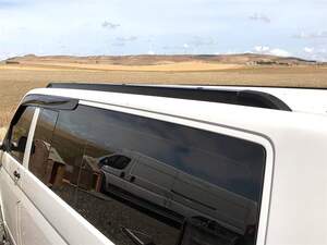 Интегриров. рейлинги FLUSH (Флаш) продольные VW T6 (2015-н.в.) длинная база, черные ERKUL