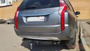 Быстросъемный фаркоп «Бизон» профиль 50х50 для Mitsubishi Pajero Sport III 2015-н.в.