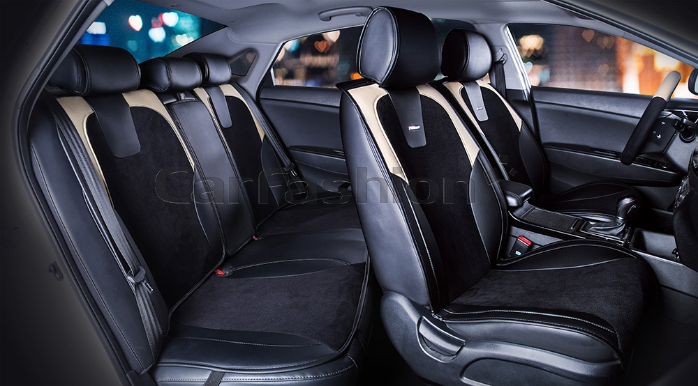 Комплект Накидок «SPACE PLUS» черный/черный/бежевый 22402 Комплект Накидок «SPACE PLUS» черный/черный/бежевый 22402