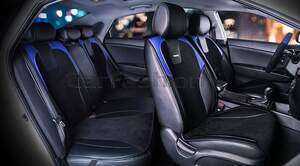 Комплект Накидок «SPACE PLUS» черный/черный/синий 22404