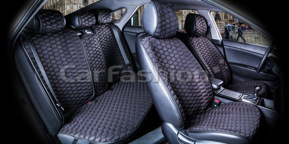 Комплект Накидок «CARBON PLUS» черный/кофе/черный 22070 Комплект Накидок «CARBON PLUS» черный/кофе/черный 22070