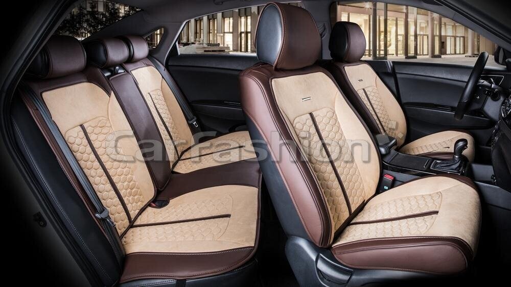 Комплект Накидок «STALKER PLUS» бежевый/кофе/бежевый 22422 Комплект Накидок «STALKER PLUS» бежевый/кофе/бежевый 22422