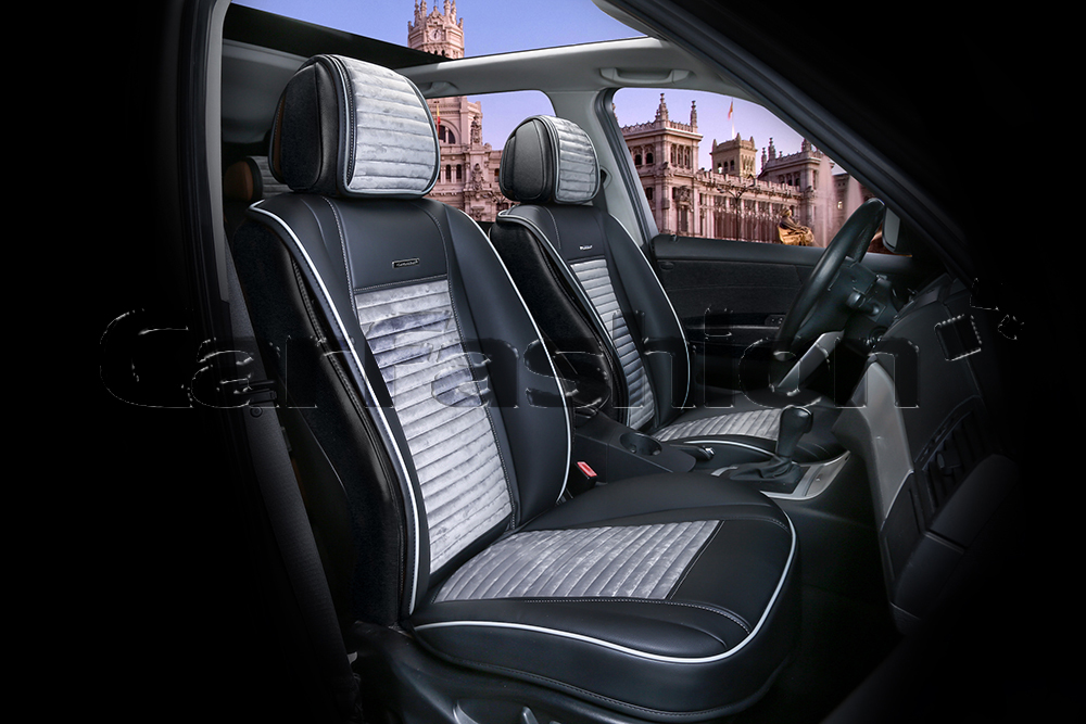 Накидки передние «MADRID» черный/т.серый/серый/серый 21887 Накидки передние «MADRID» черный/т.серый/серый/серый 21887