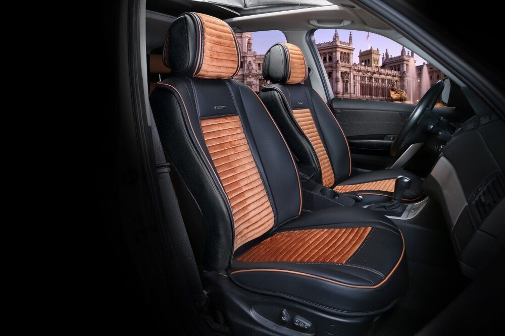 Накидки передние «MADRID» черный/коричневый/коричневый/коричневый 21881 Накидки передние «MADRID» черный/коричневый/коричневый/коричневый 21881