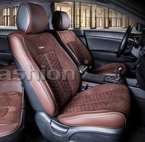 Накидки передние экокожа/замша «STALKER» кофе/кофе/кофе 21055