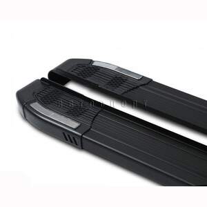 Пороги-подножки RAINBOW BLACK для FORD KUGA 2008-2012 (алюминий+пластик) от ERKUL