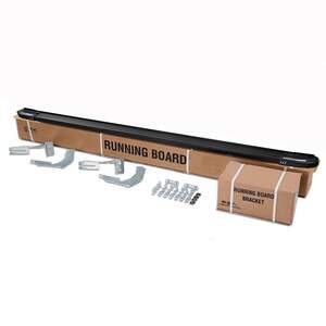 Пороги-подножки RAINBOW BLACK для NISSAN NAVARA D40 2005-2016 (алюминий +пластик) от ERKUL