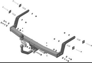 Фаркоп «Motodor» Lada X-Ray 2016- крепление шара на двух болтах Фаркоп «Motodor» Lada X-Ray 2016- крепление шара на двух болтах