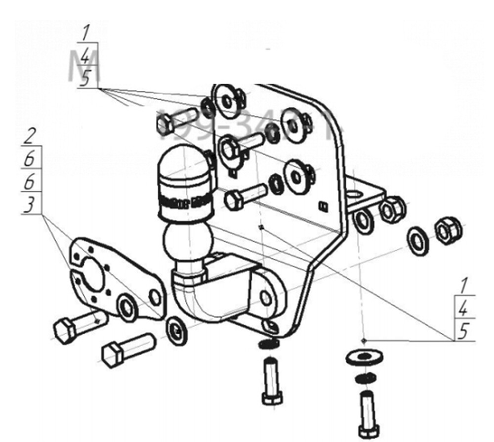 Фаркоп «Motodor» Toyota Land Cruiser Prado J150 2009-н.в. Фаркоп «Motodor» Toyota Land Cruiser Prado J150 2009-н.в.