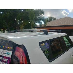 Багажные поперечины в штатные места KIA Soul III (2019-н.в.) без рейлингов, черные Багажные поперечины в штатные места KIA Soul III (2019-н.в.) без рейлингов, черные