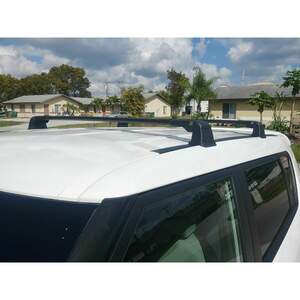 Багажные поперечины в штатные места KIA Soul III (2019-н.в.) без рейлингов, черные