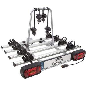 Платформа для 4-х велосипедов на фаркоп AMOS GIRO 4, алюминий/цвет серебристый