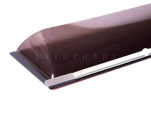 Дефлекторы окон накладные MITSUBISHI L200 (2015-) «КОБРА Тюнинг» хром.молдинг