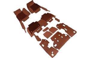 Ковры салона для Toyota LC 150 Prado 2009н.в. эко-кожа коричневый/шов бежевый Ковры салона для Toyota LC 150 Prado 2009н.в. эко-кожа коричневый/шов бежевый