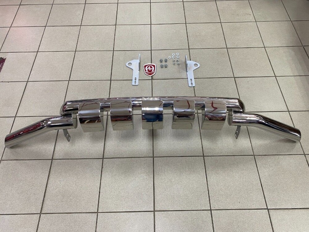 Защита переднего бампера Grender d76+d57 для Toyota Land Cruiser 150 Prado (2013-2017) Защита переднего бампера Grender d76+d57 для Toyota Land Cruiser 150 Prado (2013-2017)
