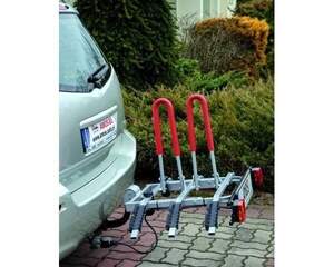 Крепление велосипеда на фаркоп AMOS TITAN 3 PLUS Платформа для 3-х велосипедов, сталь/цвет серебристый, улучшенная