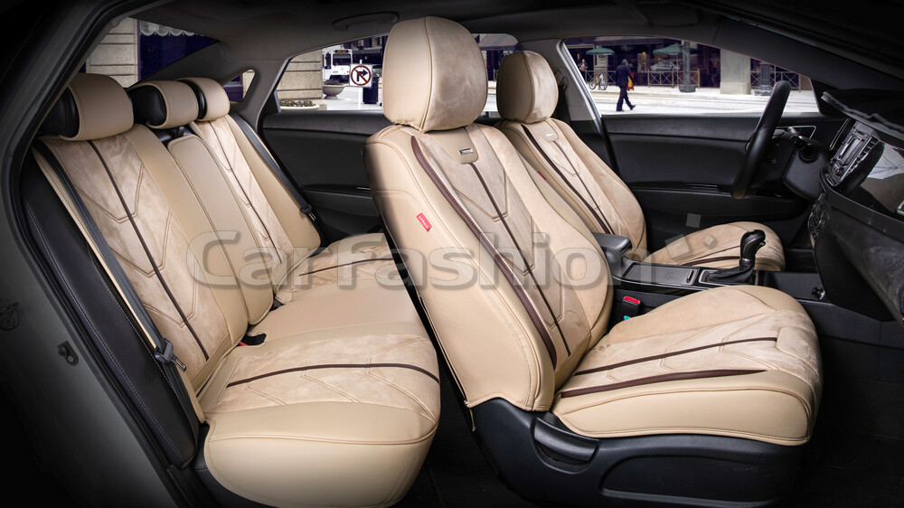 Комплект каркасных чехлов 5D «START PLUS» бежевый/бежевый/кофе 22133 Комплект каркасных чехлов 5D «START PLUS» бежевый/бежевый/кофе 22133