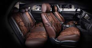 Комплект каркасных чехлов 5D «START PLUS» кофе/кофе/кофе 22297