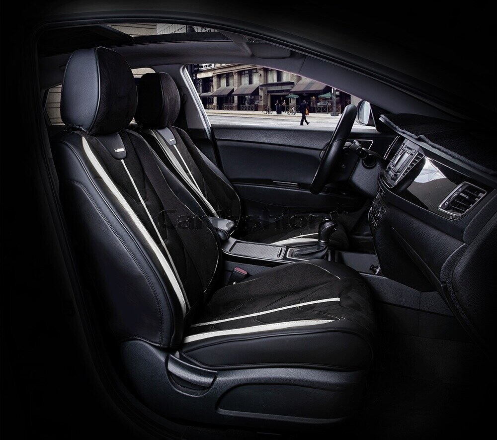 Каркасные чехлы фронт 5D «START» черный/черный/белый 21064 Каркасные чехлы фронт 5D «START» черный/черный/белый 21064