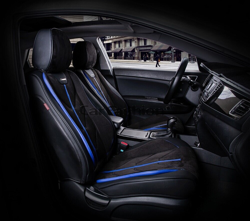 Каркасные чехлы фронт 5D «START» черный/черный/синий 21066 Каркасные чехлы фронт 5D «START» черный/черный/синий 21066