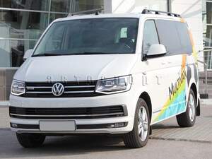Рейлинги продольные VW T5 2015-н.в. серебристые (короткая база) "APS"