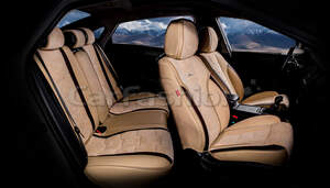 Комплект каркасных чехлов 5D «SMART PLUS» бежевый/бежевый/кофе 22267