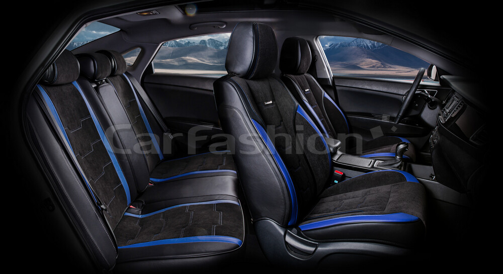 Комплект каркасных чехлов 5D «SMART PLUS» черный/черный/синий 22255 Комплект каркасных чехлов 5D «SMART PLUS» черный/черный/синий 22255