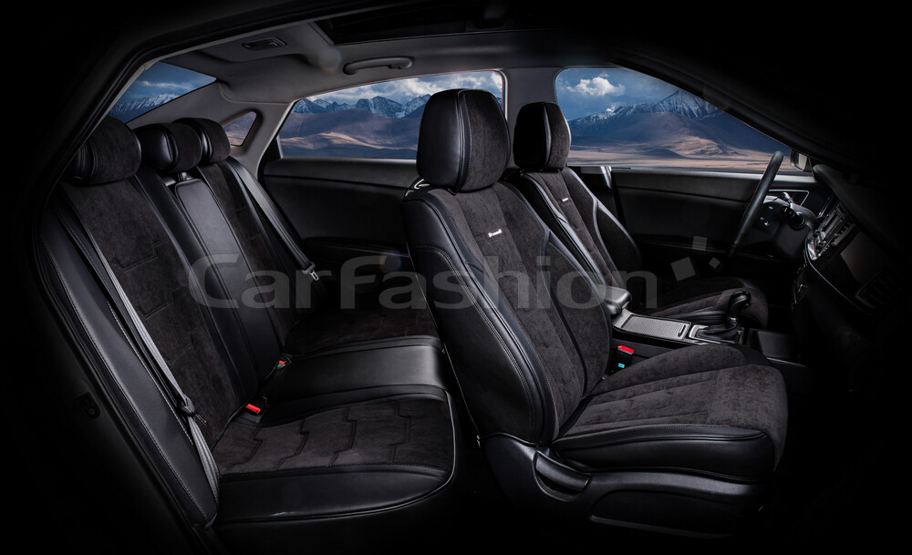 Комплект каркасных чехлов 5D «SMART PLUS» черный/черный/черный 22236 Комплект каркасных чехлов 5D «SMART PLUS» черный/черный/черный 22236