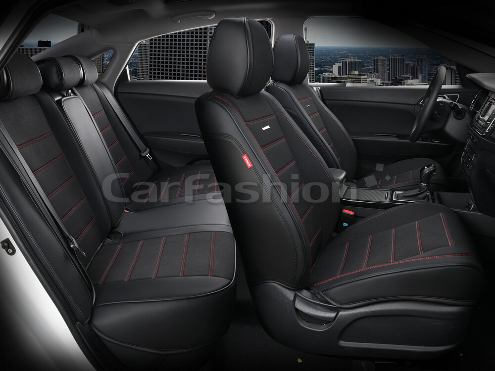 Комплект каркасных чехлов 5D «MAYER PLUS» черный/черный/красный (22552) 27001 Комплект каркасных чехлов 5D «MAYER PLUS» черный/черный/красный (22552) 27001