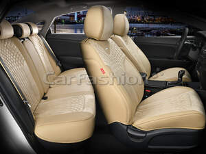 Комплект каркасных чехлов 5D «SHELL PLUS» бежевый/бежевый/бежевый 22516