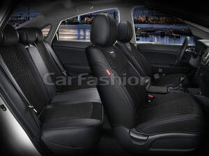 Комплект каркасных чехлов 5D «SHELL PLUS» черный/черный/черный 22512