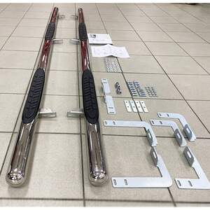 Пороги трубы с накладками d70 мм для FORD TRANSIT 2010-н.в. ,длинная база Пороги трубы с накладками d70 мм для FORD TRANSIT 2010-н.в. ,длинная база