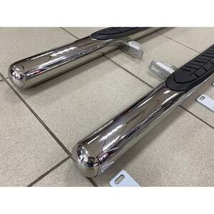 Пороги трубы с накладками d70 мм для HONDA CRV-III 2010-н.в.