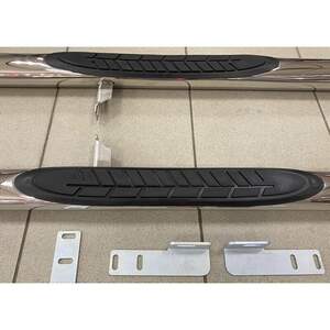 Пороги трубы с накладками d70 мм для HYUNDAI IX-35 2013-н.в.