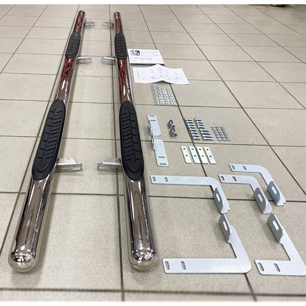 Пороги трубы с накладками d70 мм для VOLKSWAGEN AMAROK 2010-н.в. Пороги трубы с накладками d70 мм для VOLKSWAGEN AMAROK 2010-н.в.