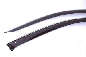 Дефлекторы окон накладные VW POLO VI (2020-) седан «КОБРА Тюнинг» хром.молдинг