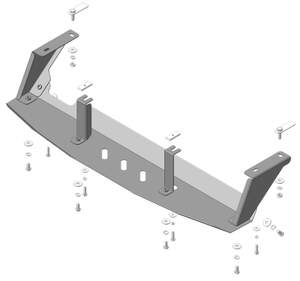 Защита MOTODOR усиленная заднего бампера (2 мм, сталь) для Volkswagen Tiguan 2017-н.в.